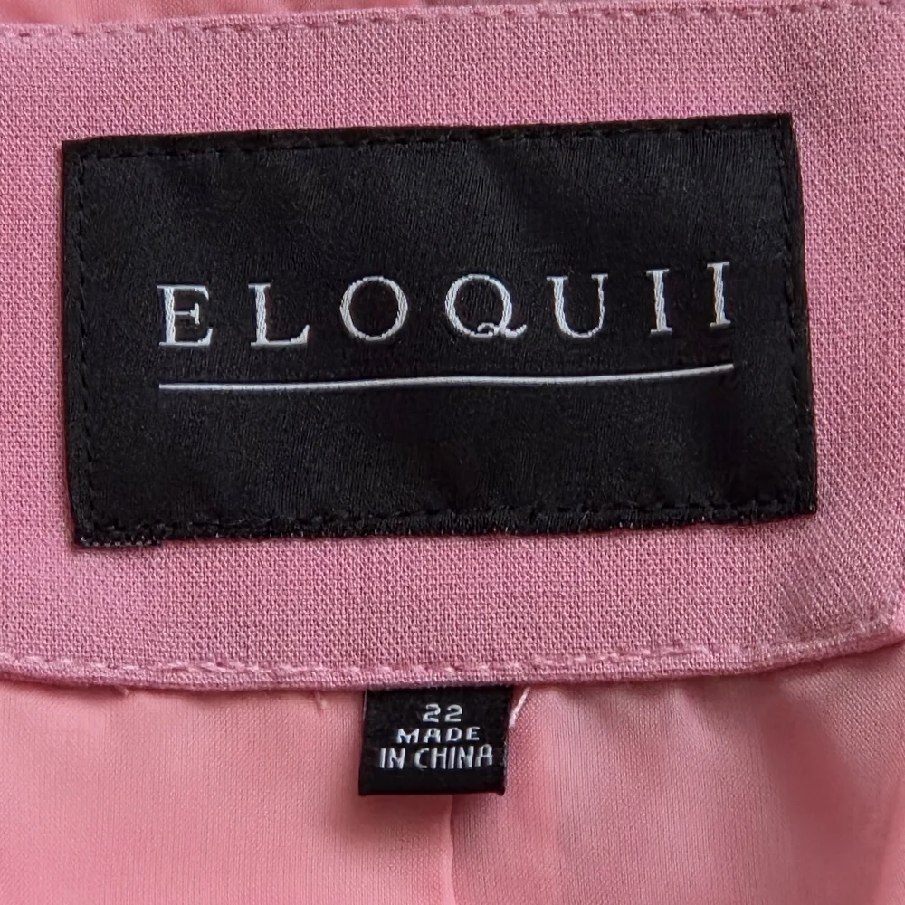 ELOQUII Barbiecore Pink Double Breasted Longline Blazer 22 Plus - Picture 3 of 7